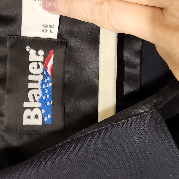 Blauer Uniform Shirt Worsted Wool Long Sleeved Flat Pocket Extra Long size 18 35 - Picture 5 of 10